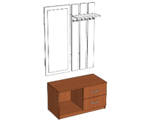 Тумбы под вешалку навесную (37Т023,033,043,053)