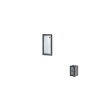 Дверь одиночная в алюминиевой раме Н160       