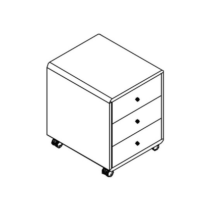 Тумба выкатная с 3 ящиками  Dao 